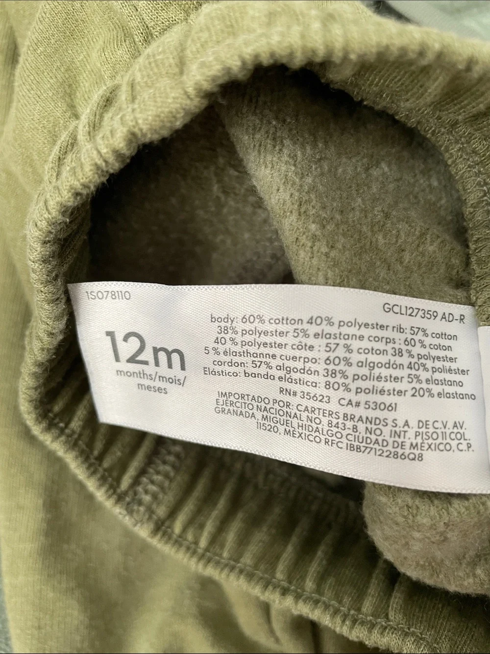 Carter’s bottoms bundle size 12 months